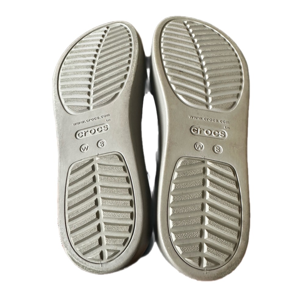 Crocs Brooklyn Low Wedge Black Mushroom Platform Sandals Womens 8 LiteRide Foam - Picture 4 of 6